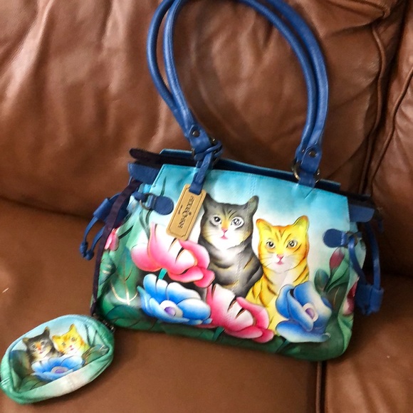 Anuschka Handbags - Anuschka Hand Painted Cat Bag NWOT 🇺🇸